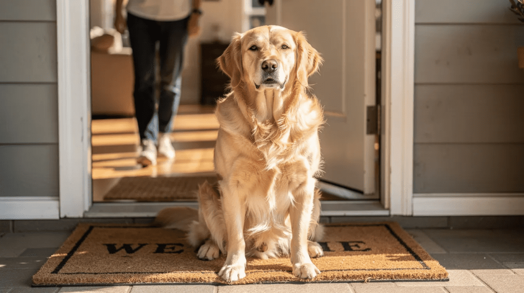 How to stop a dog from jumping up on guests at the door