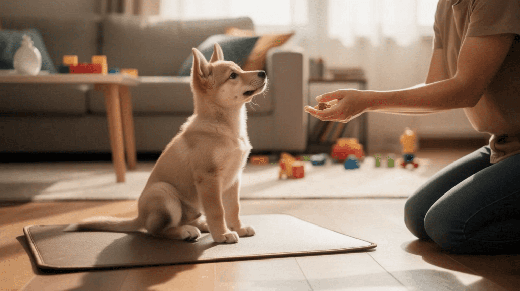 Puppy behavior problems addressed with reward training